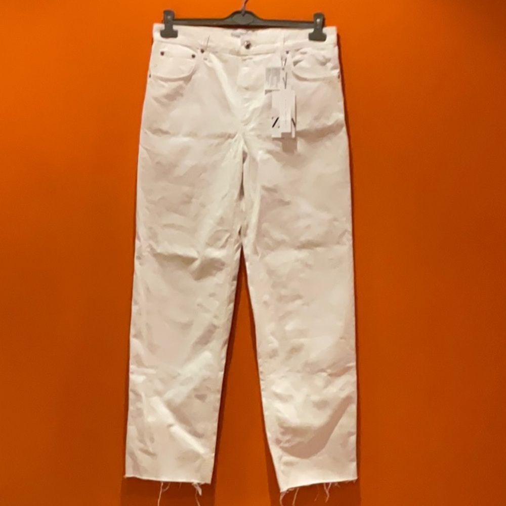 NWT ZARA White Denim Jeans sz 10